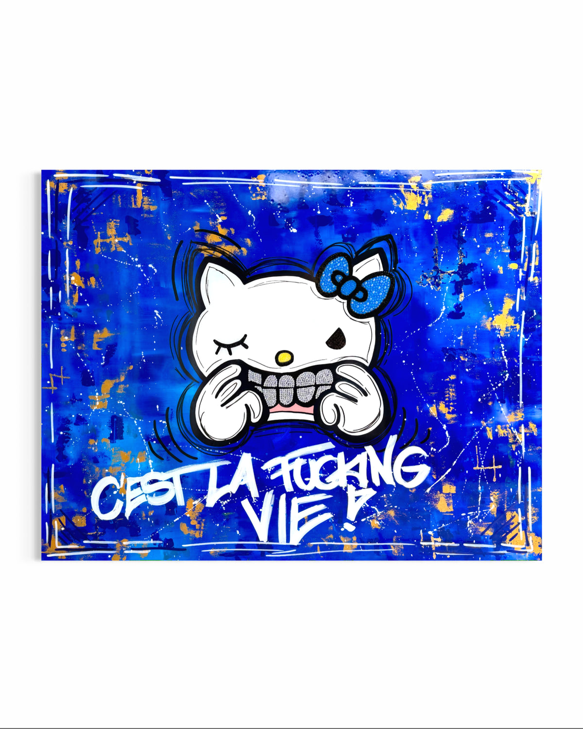 C’EST LA FUCKING VIE! – Original Mixed Media Artwork | 80 × 100 cm