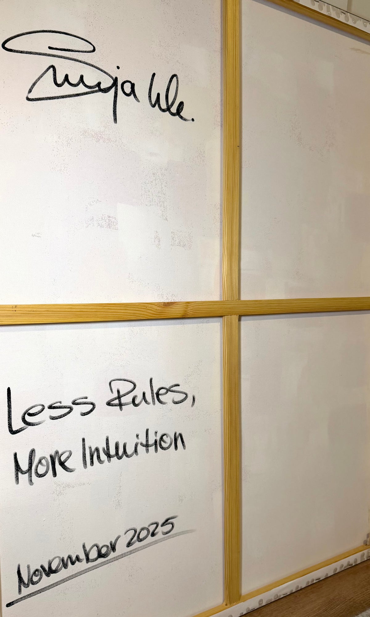 LESS RULES MORE INTUITION – Original Mixed Media Artwork | 80 × 100 cm